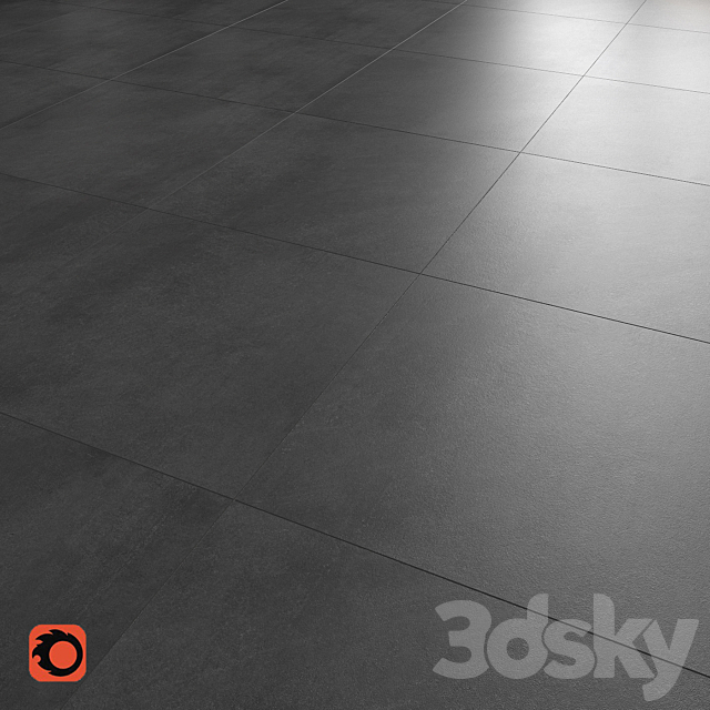 Shadow anthracite floor tile 3DSMax File - thumbnail 1