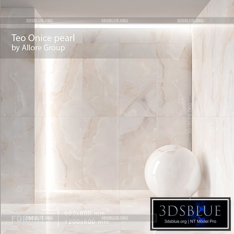 Teo Onice pearl Floor\/Wall Tile 3DS Max - thumbnail 3