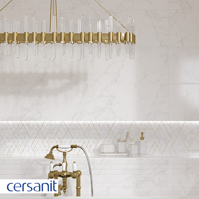 Tile Cersanit Calacatta White 29.8×59.8 KTL051 3DS Max Model - thumbnail 2