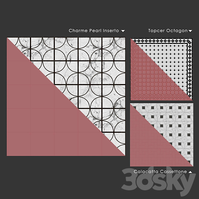 Tiles. Set 1 3DS Max Model - thumbnail 3