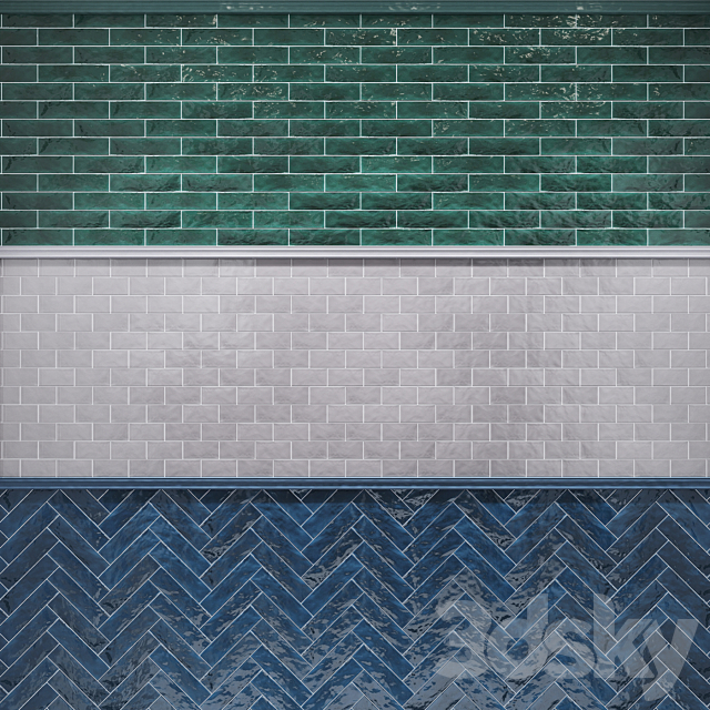 Tiles. Set 2 3ds Max - thumbnail 1