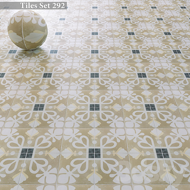 Tiles set 292 3ds Max - thumbnail 1