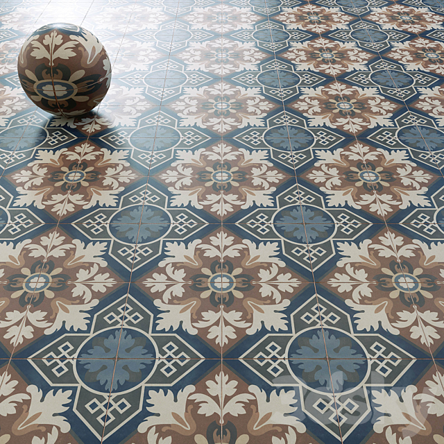 Tiles set 363 3DS Max Model - thumbnail 2