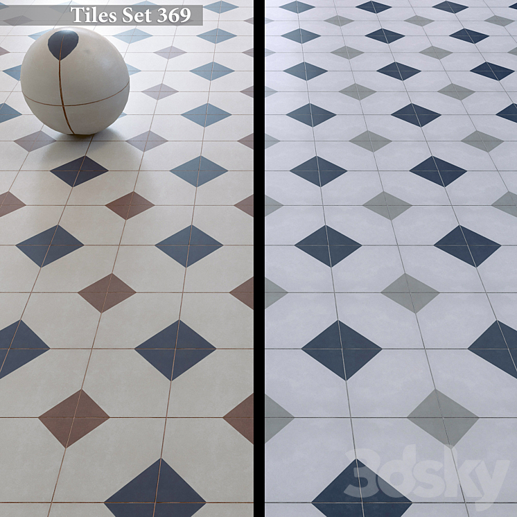 Tiles set 369 3DS Max - thumbnail 1