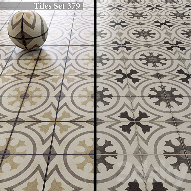 Tiles set 379 3ds Max - thumbnail 1