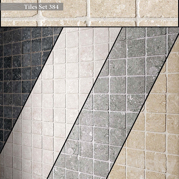 Tiles set 384 3DS Max - thumbnail 1