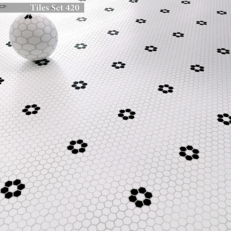 Tiles set 420 3DS Max Model - thumbnail 1