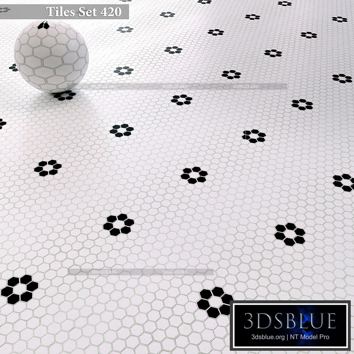 Tiles set 420 3DS Max - thumbnail 3