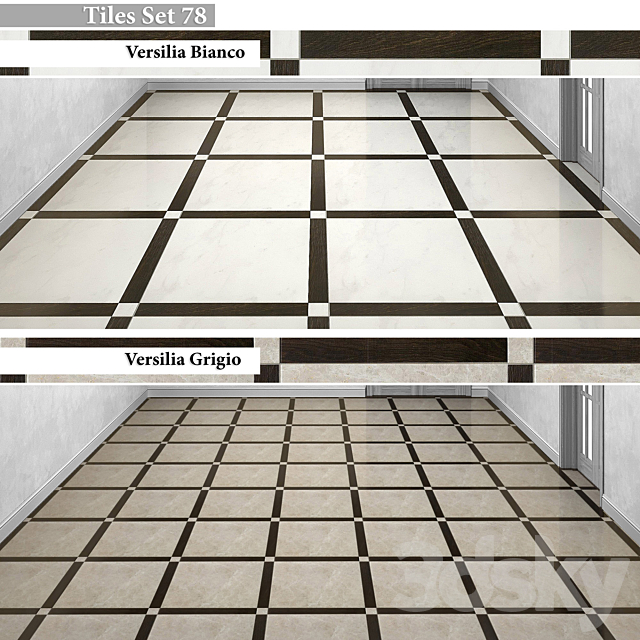 Tiles set 78 3ds Max - thumbnail 1