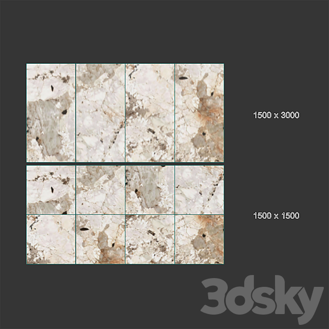 Tundra porcelain tile 3DS Max Model - thumbnail 4