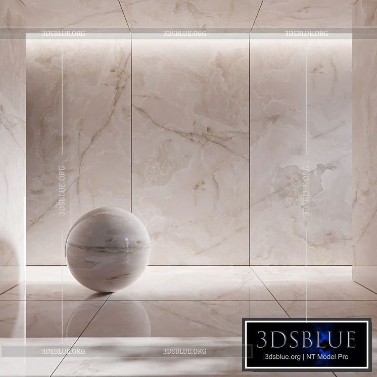 White Onyx Porcelain Tiles 3DS Max - thumbnail 3