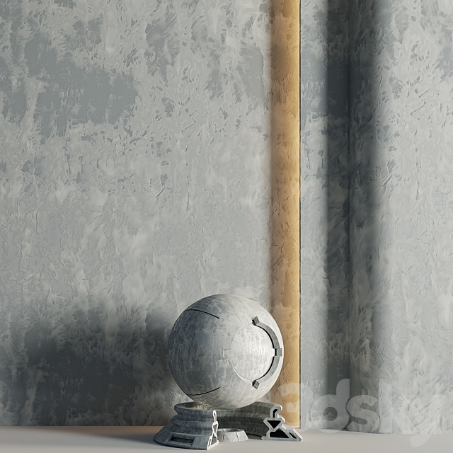 2 Mats | Decorative Plaster 03 | PBR | 4K 3ds Max - thumbnail 2