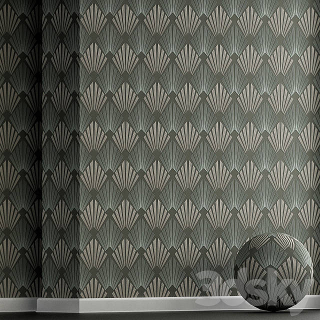 Beautiful wallpaper for the walls №1 3ds Max - thumbnail 1