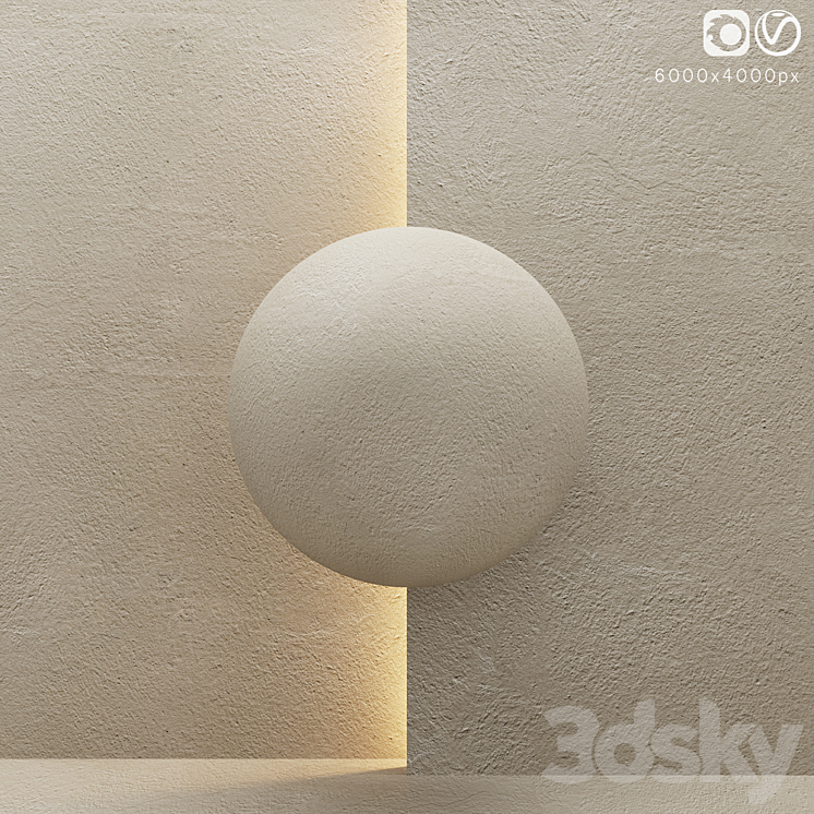 Beige stucco texture 2 3DS Max - thumbnail 1