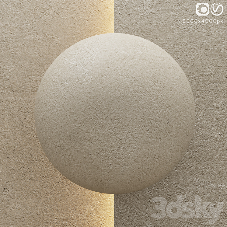 Beige stucco texture 2 3DS Max - thumbnail 2