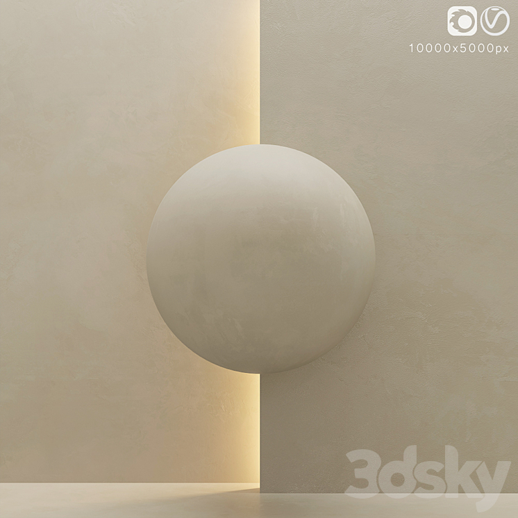 Beige stucco texture 3DS Max - thumbnail 1