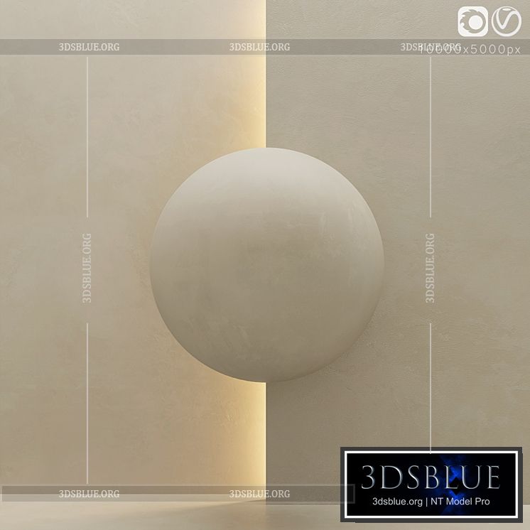 Beige stucco texture 3DS Max - thumbnail 3