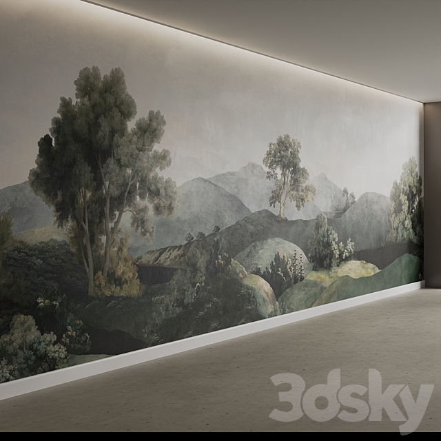 BELARTESTUDIO Murals Seamless set Vintage Landscape 3ds Max - thumbnail 2