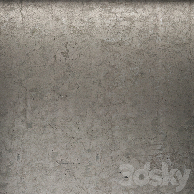 Cement plaster 3DS Max Model - thumbnail 2