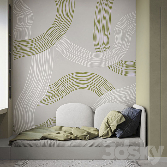 Creativille | Wallpapers | 8290 Squiggly Lines 3DS Max Model - thumbnail 2