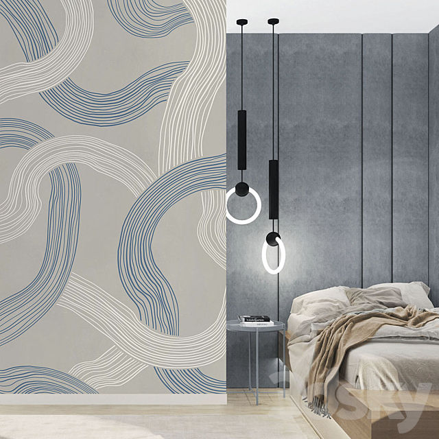 Creativille | Wallpapers | 8290 Squiggly Lines 3DS Max Model - thumbnail 3