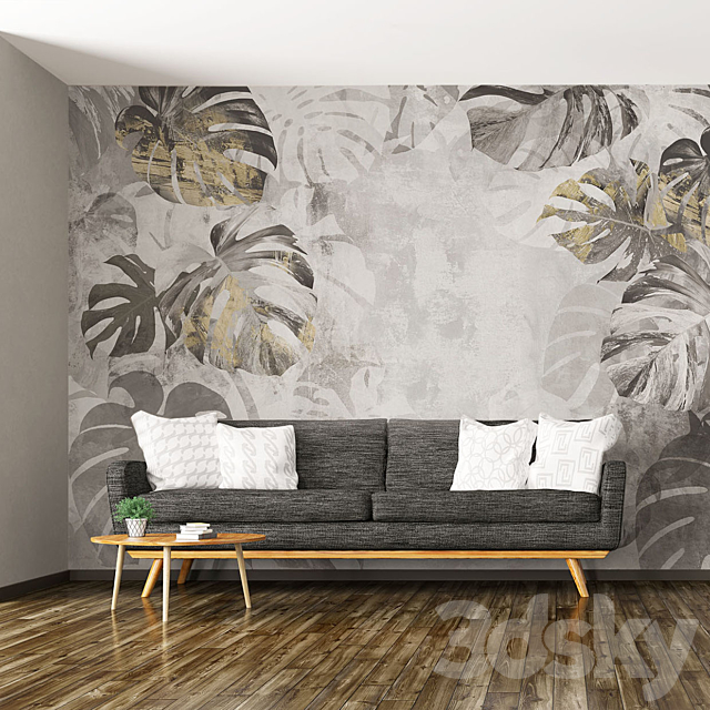 Creativille | Wallpapers | Monstera leaves 4243 3DS Max Model - thumbnail 2