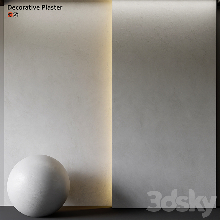 Decorative plaster 3DS Max - thumbnail 1
