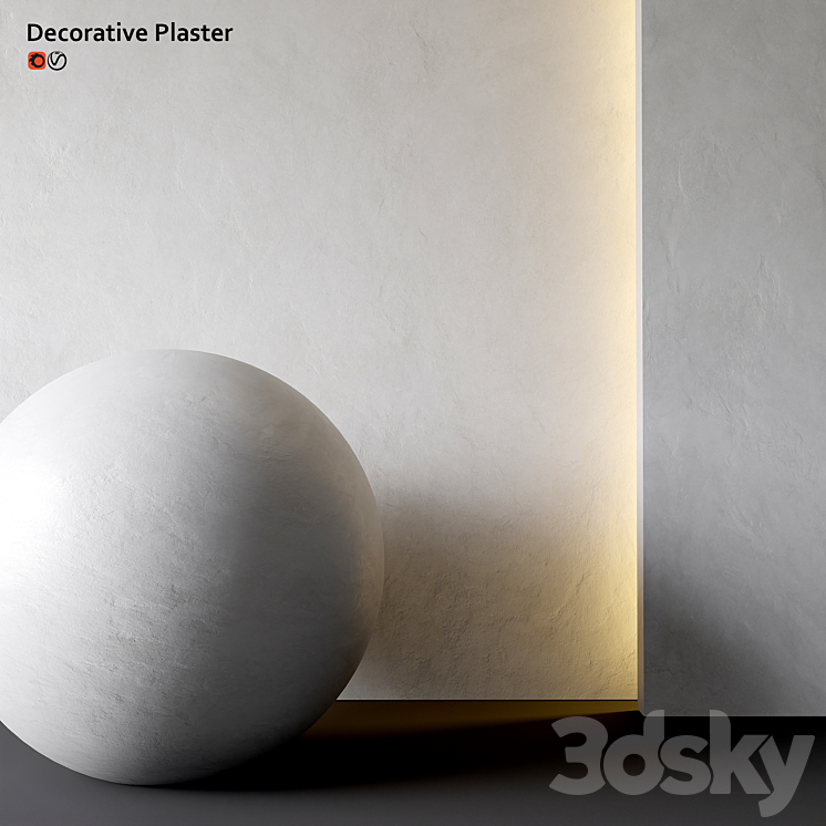 Decorative plaster 3DS Max - thumbnail 2