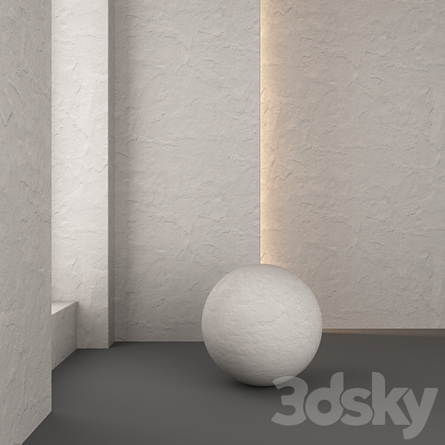 Decorative plaster concrete Decorative plaster 99 3DS Max Model - thumbnail 2