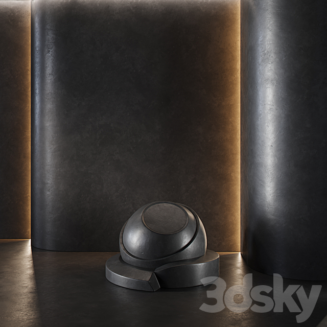 decorative plaster | Concrete set (seamless) | 33 3DS Max Model - thumbnail 6