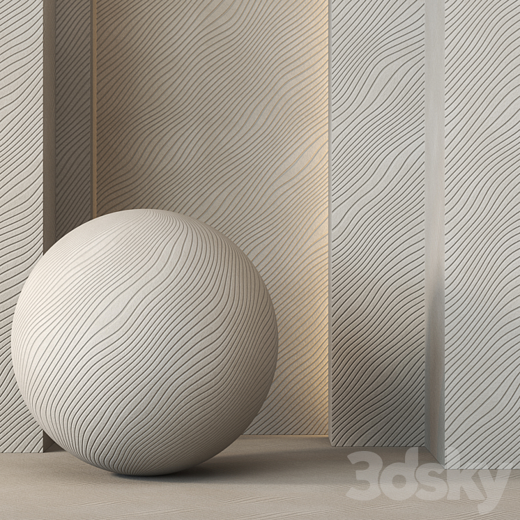 Decorative Plaster wall Texture – 4K – Seamless 3DS Max Model - thumbnail 1