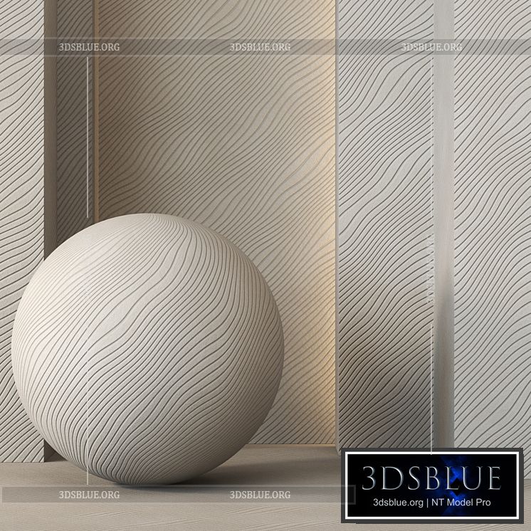 Decorative Plaster wall Texture – 4K – Seamless 3DS Max - thumbnail 3