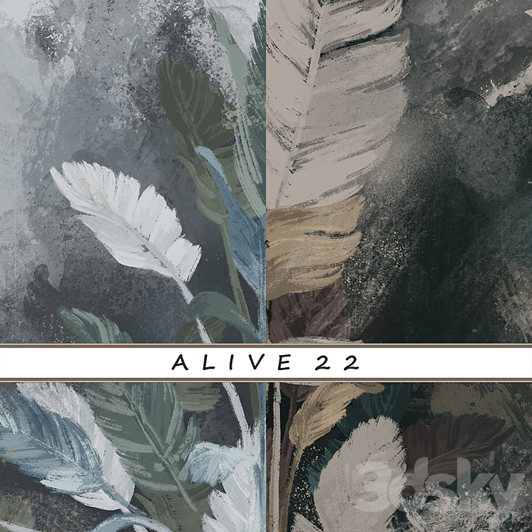 Designer wallpapers ALIVE 22 pack 6 3DS Max Model - thumbnail 1