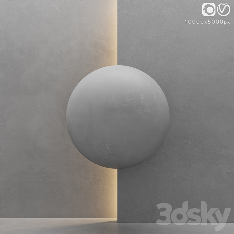 Gray stucco texture 3DS Max - thumbnail 1