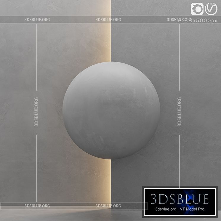 Gray stucco texture 3DS Max - thumbnail 3