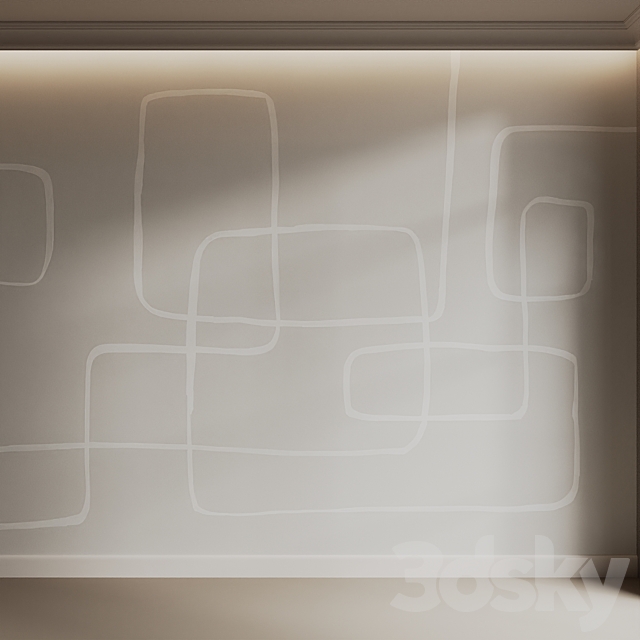 Neutral Abstract Wallpaper Set 3DS Max Model - thumbnail 2