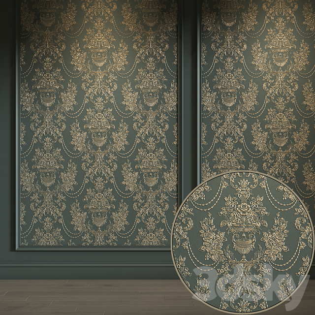 Plaster wallpaper 229 (WallCrusta) 3ds Max - thumbnail 1