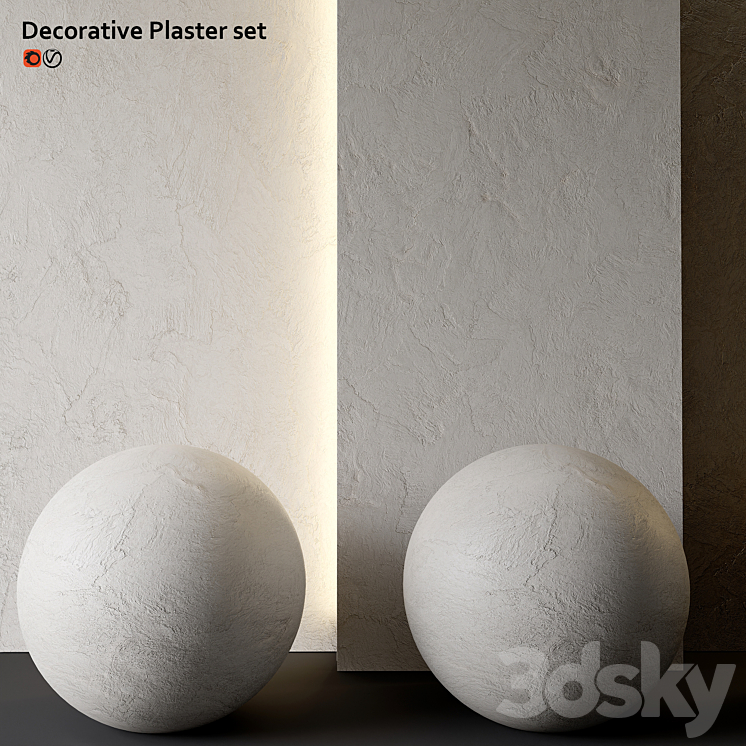 Set of decorative plaster 3DS Max - thumbnail 2