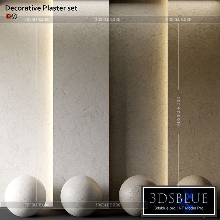 Set of decorative plaster 3DS Max - thumbnail 3