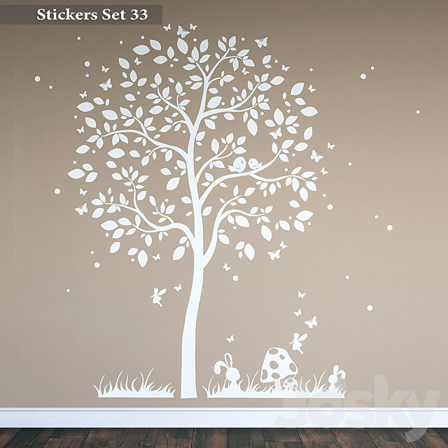 Stickers Set 33 3DS Max Model - thumbnail 2