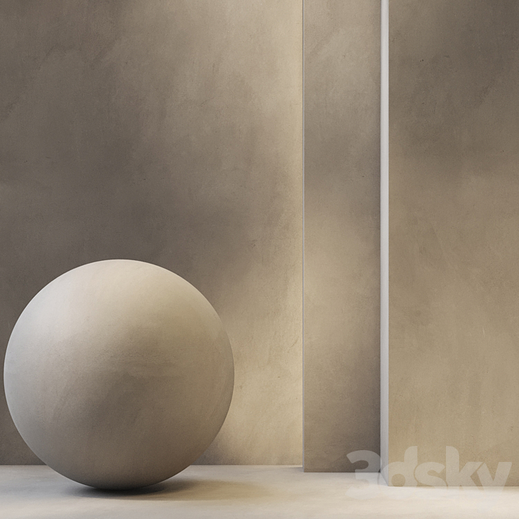 Stucco Textured \/ PBR \/ Seamless \/ 4k \/ set01 3DS Max Model - thumbnail 1