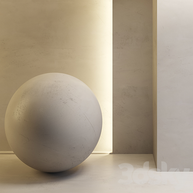 Wall light plaster 3ds Max - thumbnail 1