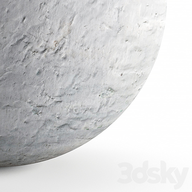 Wall texture with white aged plaster. PBR 3DS Max Model - thumbnail 3