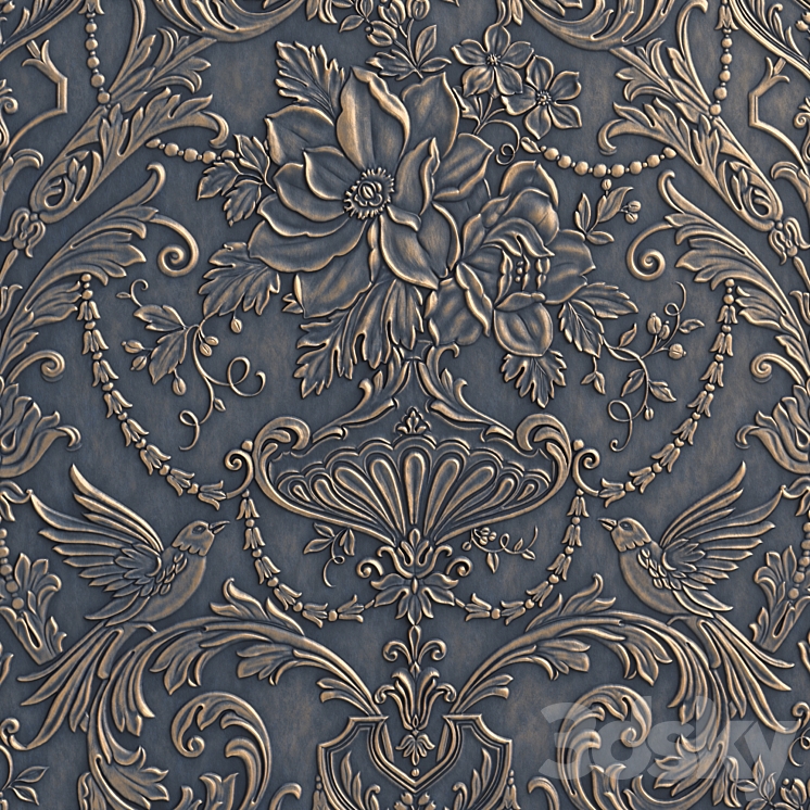 Wallpaper Lincrusta Passeri 3DS Max Model - thumbnail 1