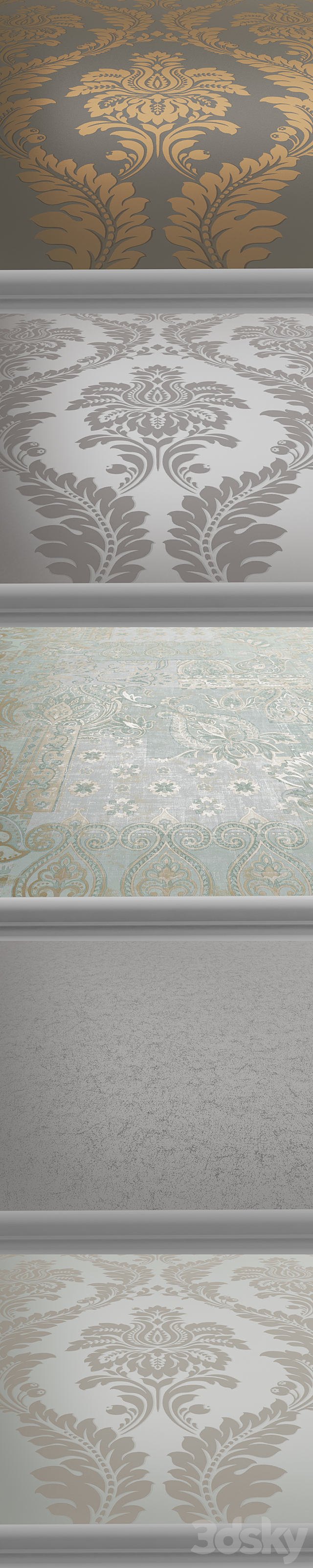 Wallpaper Persian chic Grandeco 3ds Max - thumbnail 2