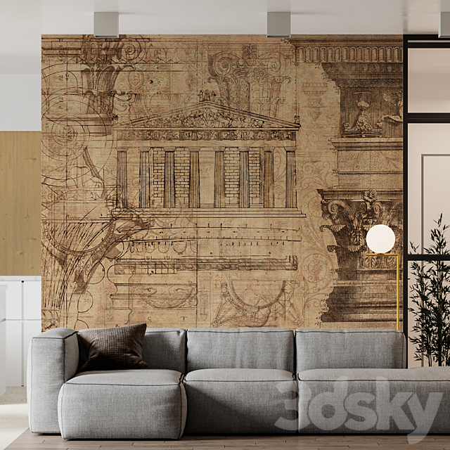 Wallpapers_Ancient architecture_Designer wallpapers_Panels_Photowall-paper_Fresco 3DS Max Model - thumbnail 5