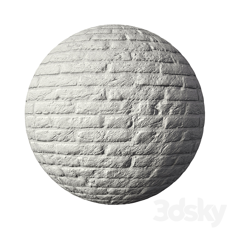 White brick 07 3DS Max - thumbnail 2