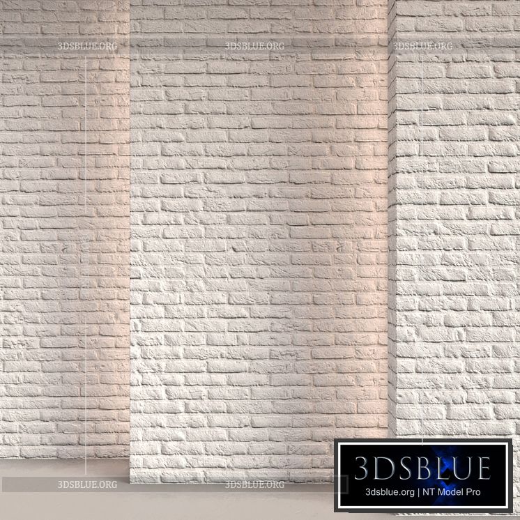 White brick 07 3DS Max - thumbnail 3