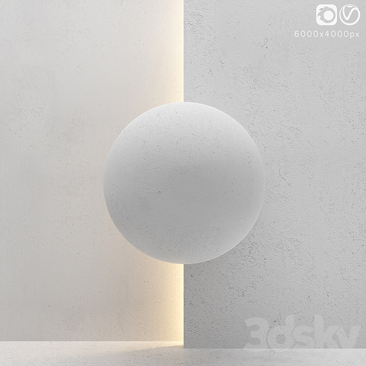 White stucco texture 3DS Max - thumbnail 1