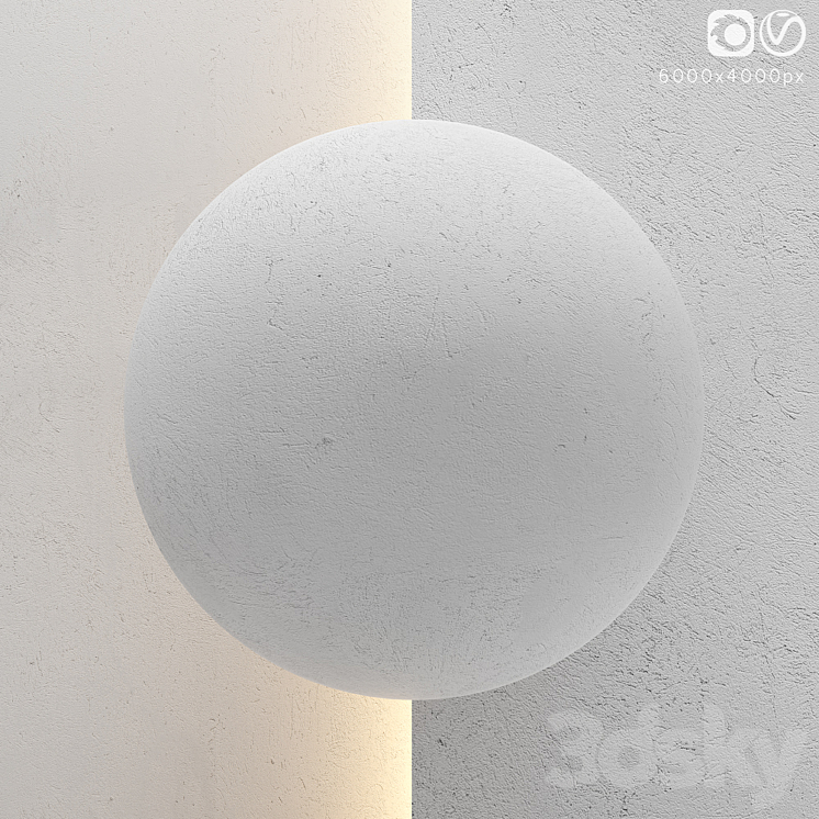 White stucco texture 3DS Max - thumbnail 2